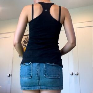 lululemon athletica floral mesh fitted tank top